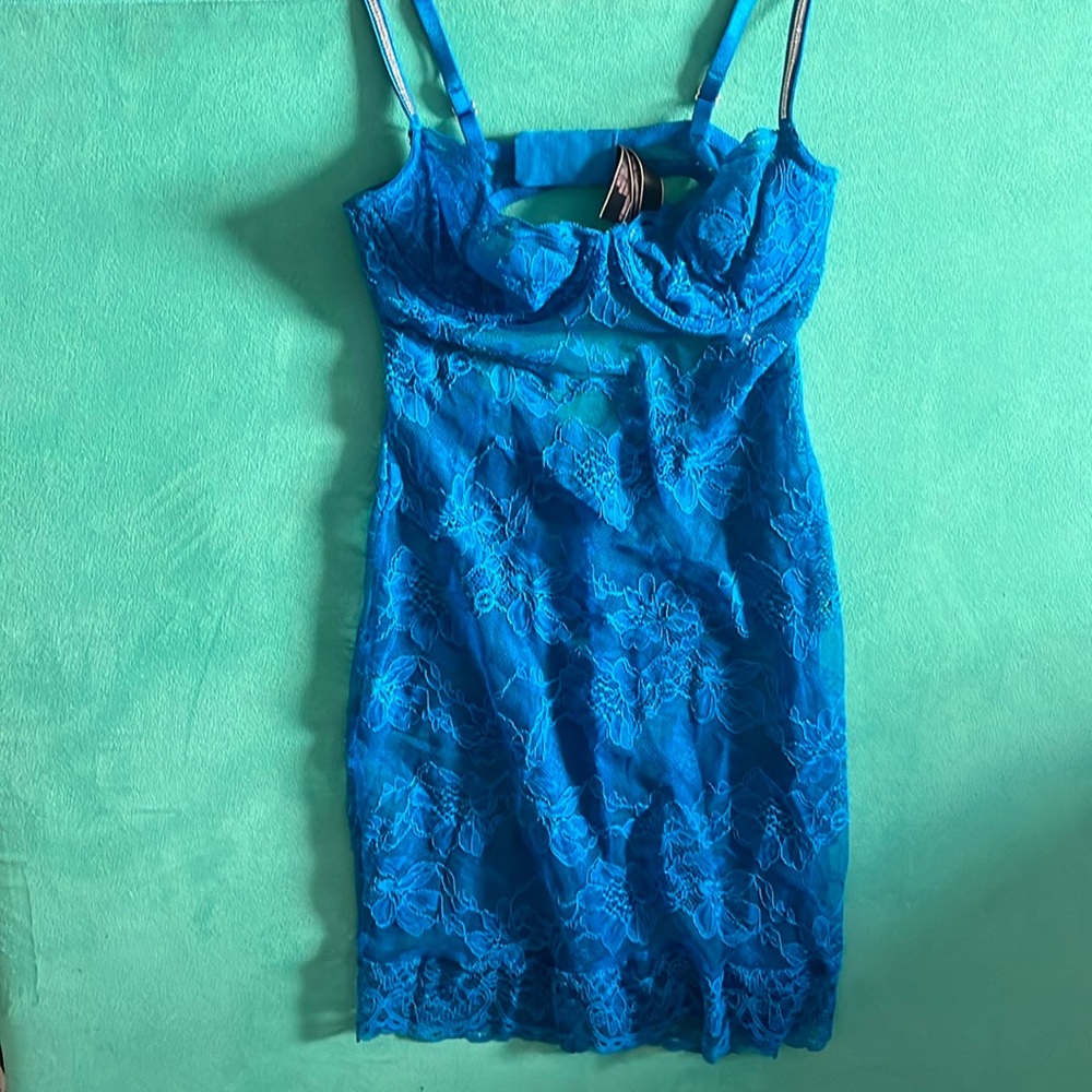 Xs blue slip dress sexy